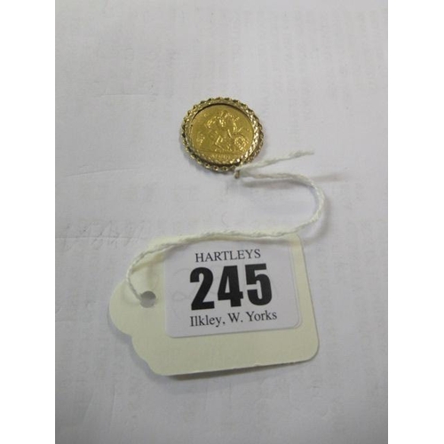 245 - 1982 LOOSE MOUNTED HALF SOVEREIGN