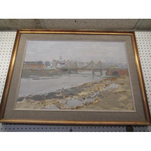 799 - GREY DAY IN MONTROSE OIL SIGNED FLATTLEY