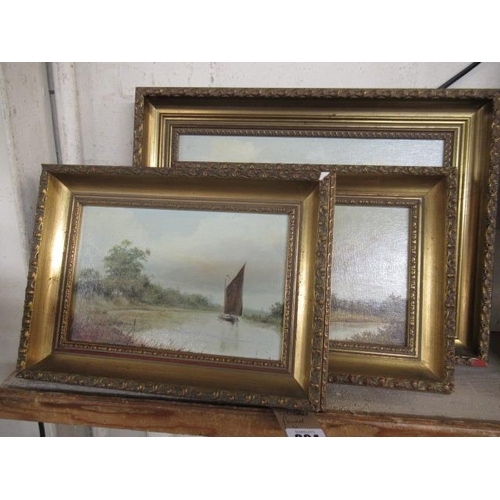 804 - THREE GILT FRAMED PICTURES