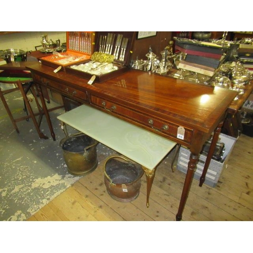 815 - LONG INLAID HALL TABLE