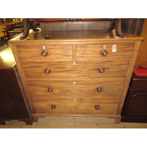 992 - VICTORIAN MAHOGANY CHEST OF DRAWERS