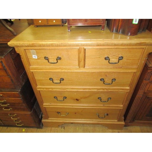 998 - PINE CHEST OF DRAWERS