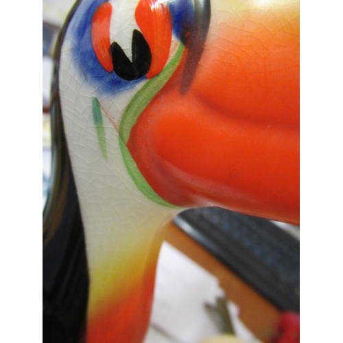 104 - A CARLTONWARE GUINNESS TOUCAN LAMP BASE, mid 20th century, with original parchment type novelty prin... 