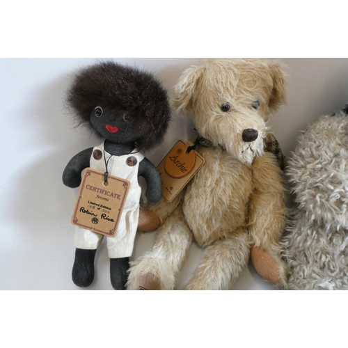 138 - Eleven teddy bears and plush items, including two Robin Rive limited editions, a Gina bear and a Sun... 