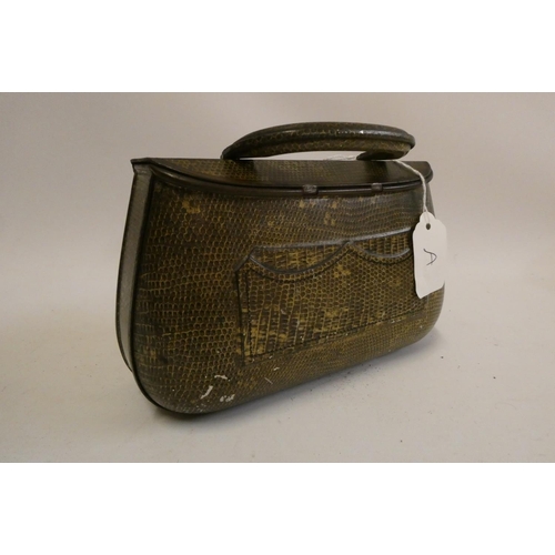 161 - A Huntley & Palmers hand bag biscuit tin, Rd. No. 493911