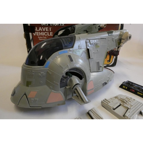 199 - Star Wars Return of the Jedi Slave I Vehicle, boxed, vehicle fair, box af