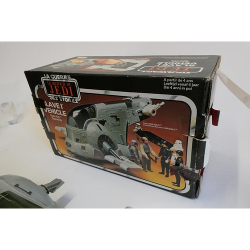 199 - Star Wars Return of the Jedi Slave I Vehicle, boxed, vehicle fair, box af