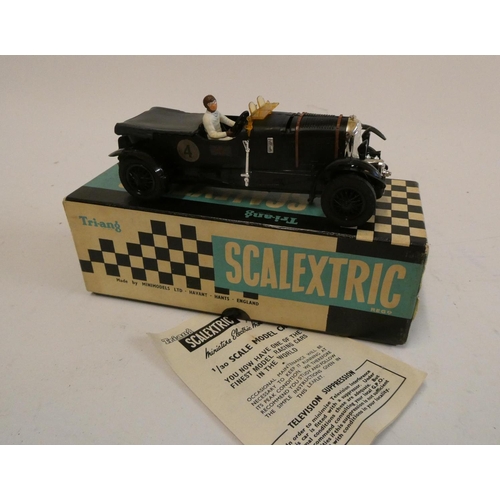 293 - Early Scalextric Vintage Bentley race car finished in black, boxed, good to excellent