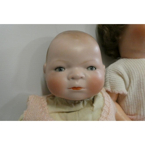 30 - Four vintage dolls, comprising an Armand Marseille 995 9 with sleeping eyes, an Armand Marseille 996... 