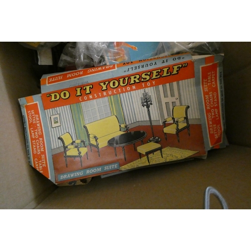 51 - A collection of dolls house items including boxed examples, comprising of 