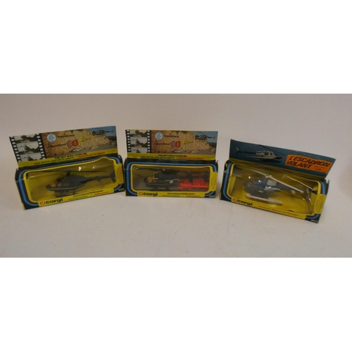 713 - Corgi James Bond The Spy who Loved Me Stromberg helicopter, boxed with plastic missiles, James Bond ... 