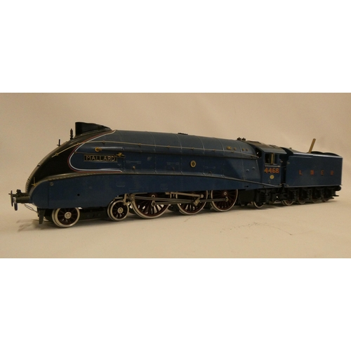 378 - Fulgurex/Aster Gauge 1 LNER A4 locomotive Mallard finished in LNER blue with valanced covered valve ... 