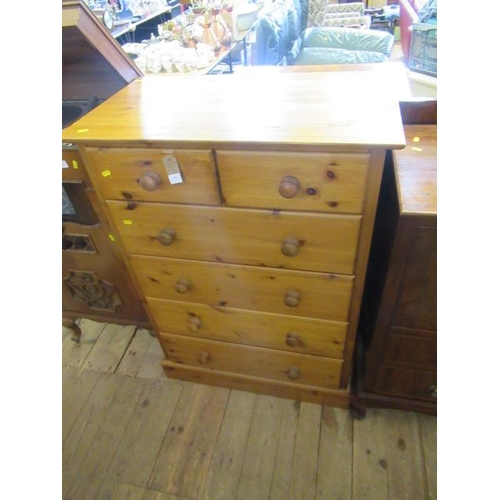 1109 - PINE CHEST OF DRAWERS