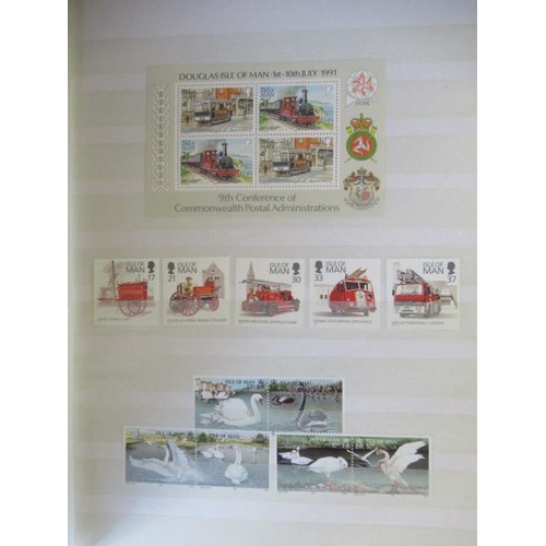 651 - THREE ALBUMS OF MINT ISLE OF MAN STAMPS