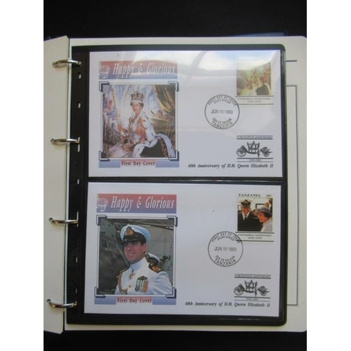 676 - ERII CARIBBEAN ROYAL VISIT 1994 MINT STAMP ALBUM AND A SILVER CROWN COIN COVER ALBUM