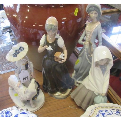 100 - FOUR CERAMIC LADIES INCLUDING NAO