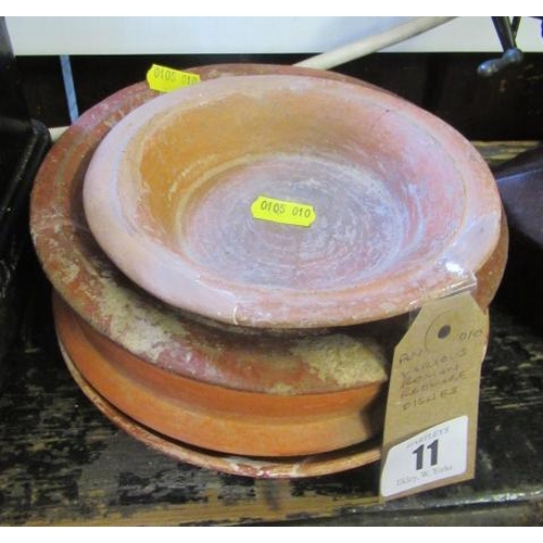 11 - VARIOUS ROMAN REDWARE DISHES