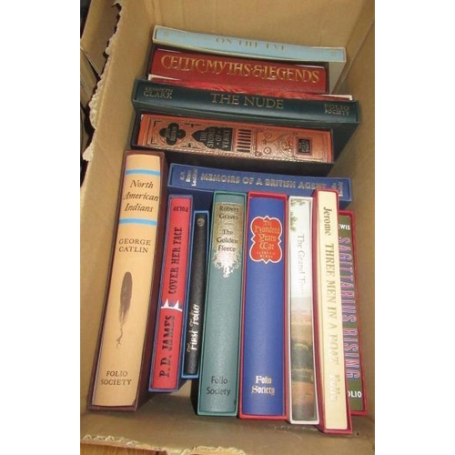 170 - BOX OF FOLIO SOCIETY BOOKS INCLUDING THE GOLDEN FLEECE ETC