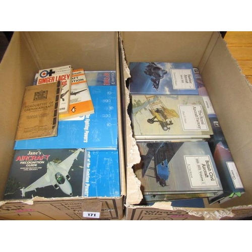 171 - TWO BOXES OF WAR AND OTHER AIRCRAFT BOOKS