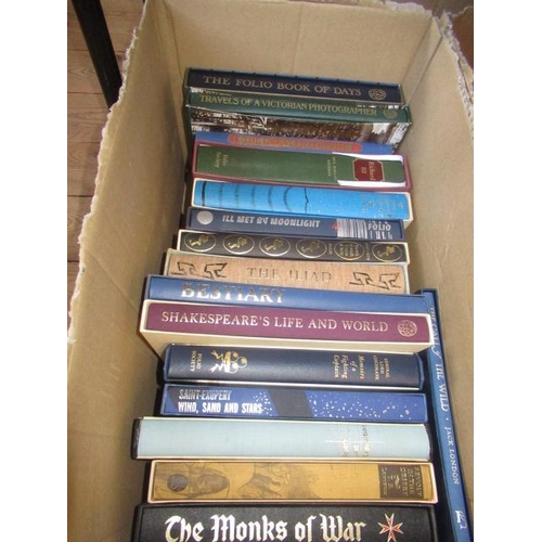 174 - BOX OF FOLIO SOCIETY BOOKS INCLUDING THE ILIAD