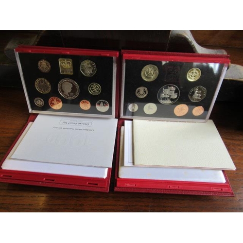 791 - 1999 AND 1996 DELUXE UK PROOF COIN SETS