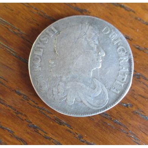 792 - 1673 CHARLES II SILVER CROWN