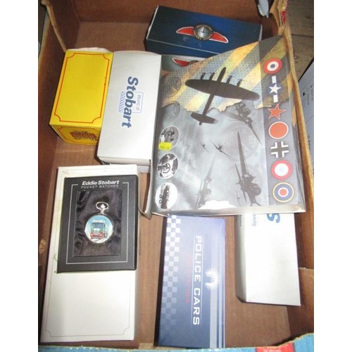 95 - QUANTITY OF BOXED TOY VEHICLES INCLUDING EDDIE STOBART POCKET WATCH