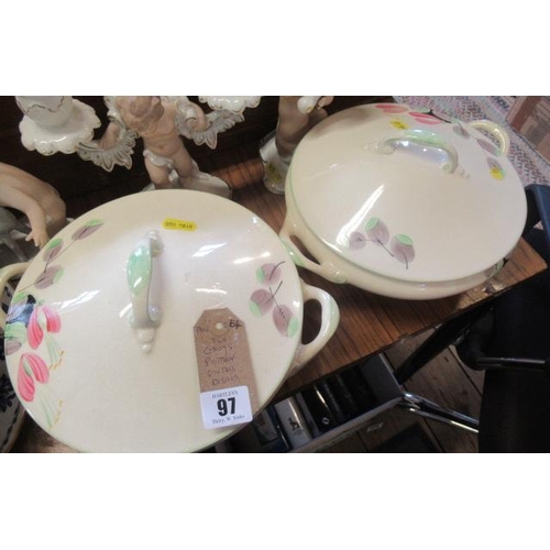 97 - TWO GRAYS POTTERY TUREENS