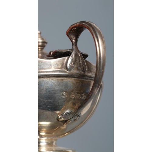 115 - AN ART DECO SILVER SUGAR CASTER, by Wakely & Wheeler, London 1927, of ovoid form with lift-off cover... 