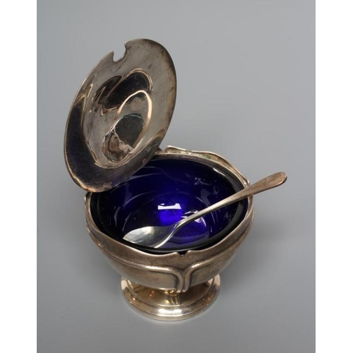 115 - AN ART DECO SILVER SUGAR CASTER, by Wakely & Wheeler, London 1927, of ovoid form with lift-off cover... 