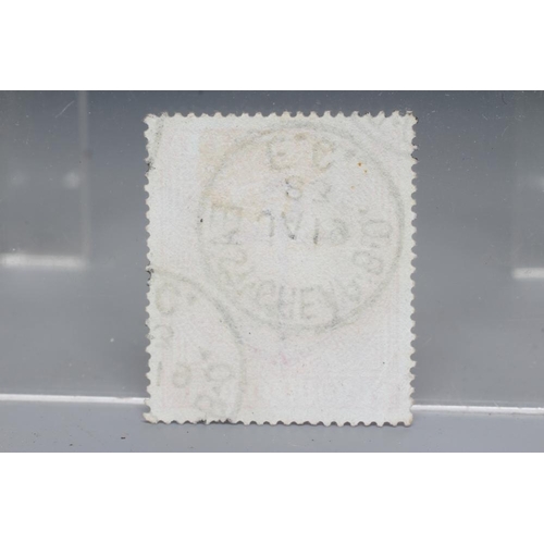 146 - GB SURFACE PRINTED 5/- ROSE 1882 PLATE 4, possibly blued paper, superb cancellation (Est. plus 24% p... 