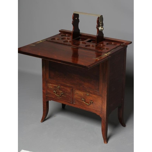 623 - A MAPLE & CO. LONDON ROSEWOOD COCKTAIL CABINET, early 20th century, of oblong form, the hinged lid o... 