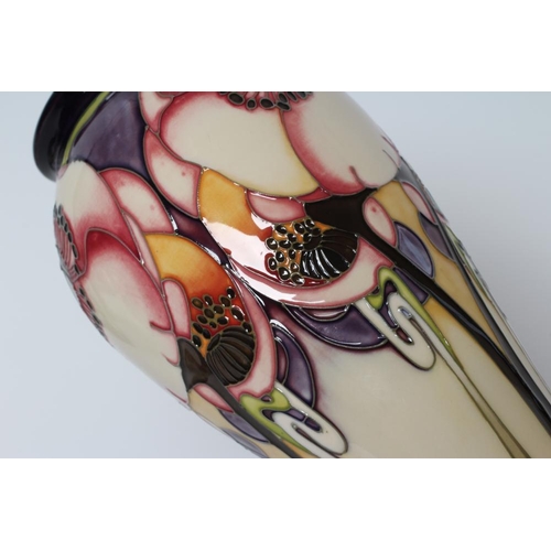 70 - A MOORCROFT POTTERY EMMA PATTERN VASE, 2007, of inverted baluster form designed by Emma Bossons, imp... 