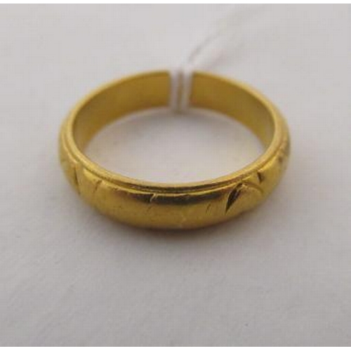 164 - 22CT GOLD WEDDING RING