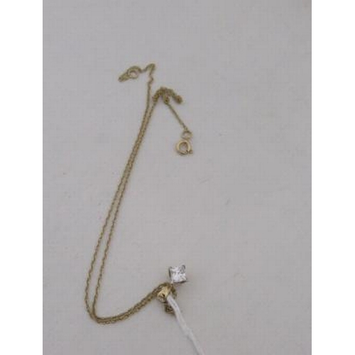 170 - 9CT GOLD PENDANT AND CHAIN