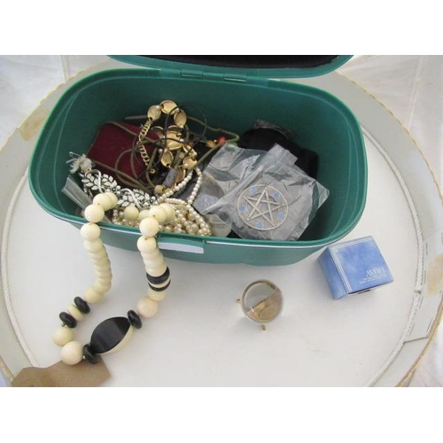 204 - BOX OF COSTUME JEWELLERY