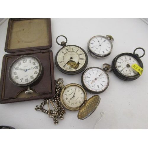 226 - BOX OF SILVER AND OTHER POCKET WATCHES