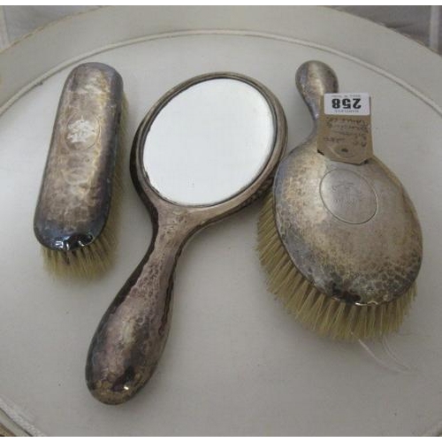 258 - SILVER DRESSING TABLE SET