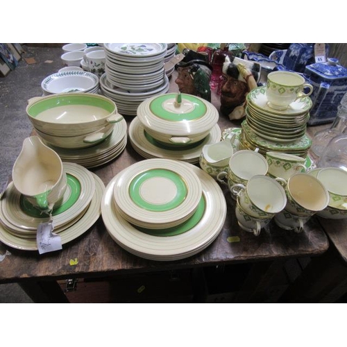 63 - QUANTITY OF CERAMICS INCLUDING GREYS ART DECO POTTERY AND TUSCAN TEAWARE