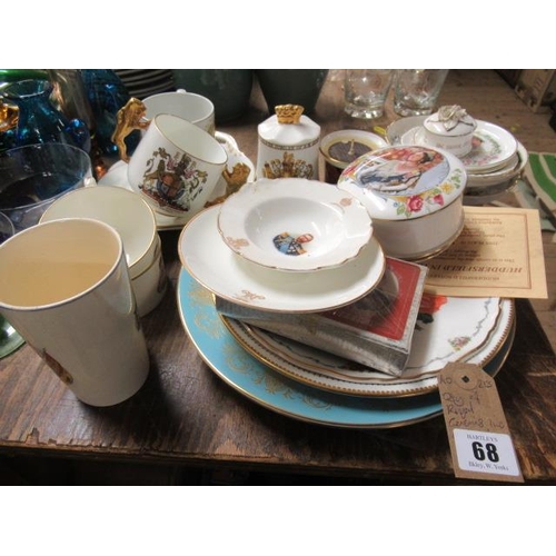 68 - QUANTITY OF ROYAL GRAFTON COALPORT AND POOLE CERAMICS