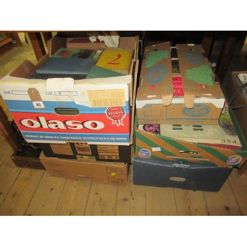 83 - SIX BOXES OF BOOKS