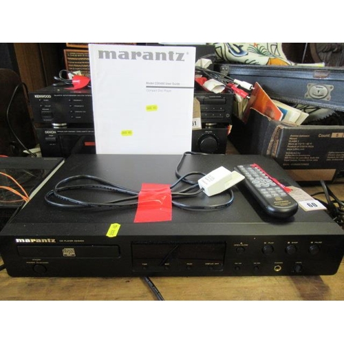 60 - MARANTZ CD 5400 AUDIO CD PLAYER WITH REMOTE AND INSTRUCTIONS