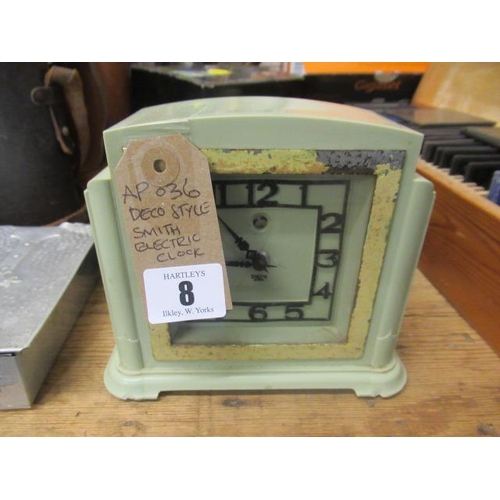 8 - ART DECO SMITHS ELECTRIC CLOCK