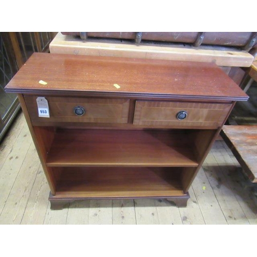 953 - SMALL TWO DRAWER BOOKCASE