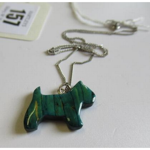 157 - DOG PENDANT ON SILVER CHAIN