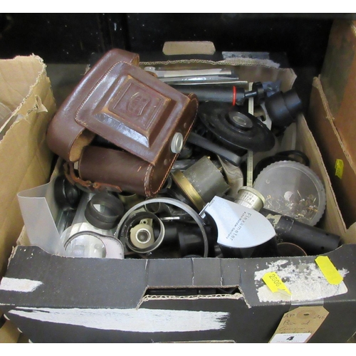 4 - BOX OF CAMERA PARTS ETC