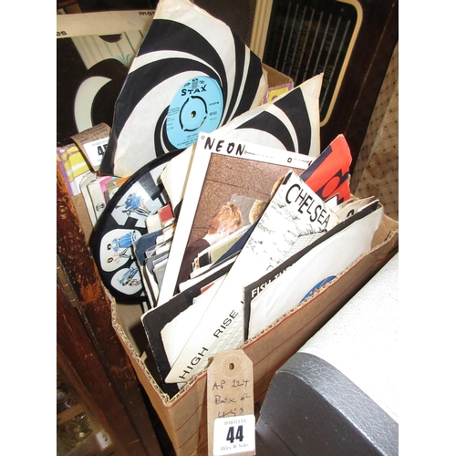 44 - BOX OF 45 RPM RECORDS