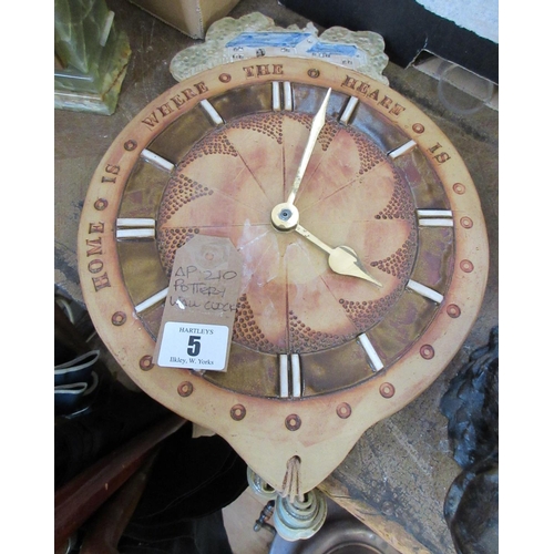 5 - POTTERY WALL CLOCK