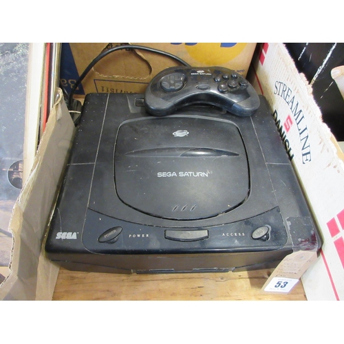 53 - SEGA SATURN CONSOLE AND CONTROLLER