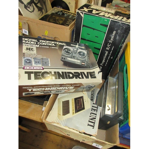 57 - BOX OF VINTAGE ELECTRONICS INCLUDING COMMODORE COMPUTER